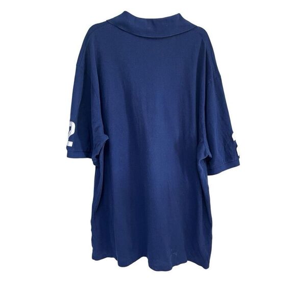 Polo Ralph Lauren Big Pony Crest Mesh Polo Big & Tall Men’s XLT Navy “2” VTG - Picture 3 of 14